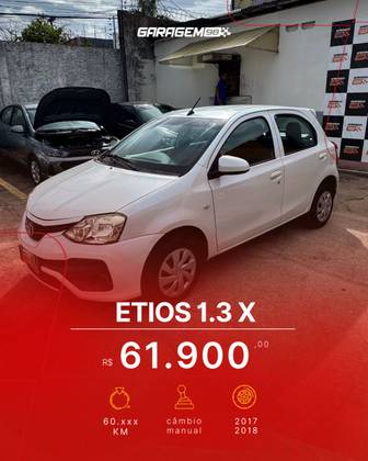 TOYOTA ETIOS 1.3 X 16V FLEX 4P MANUAL